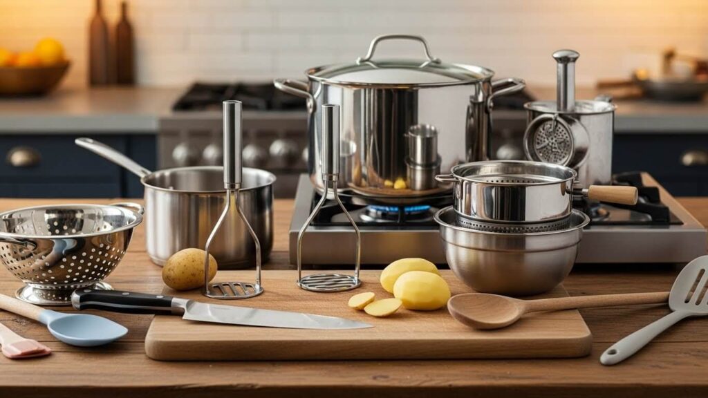 kitchen tools to make mashed Potatoes




