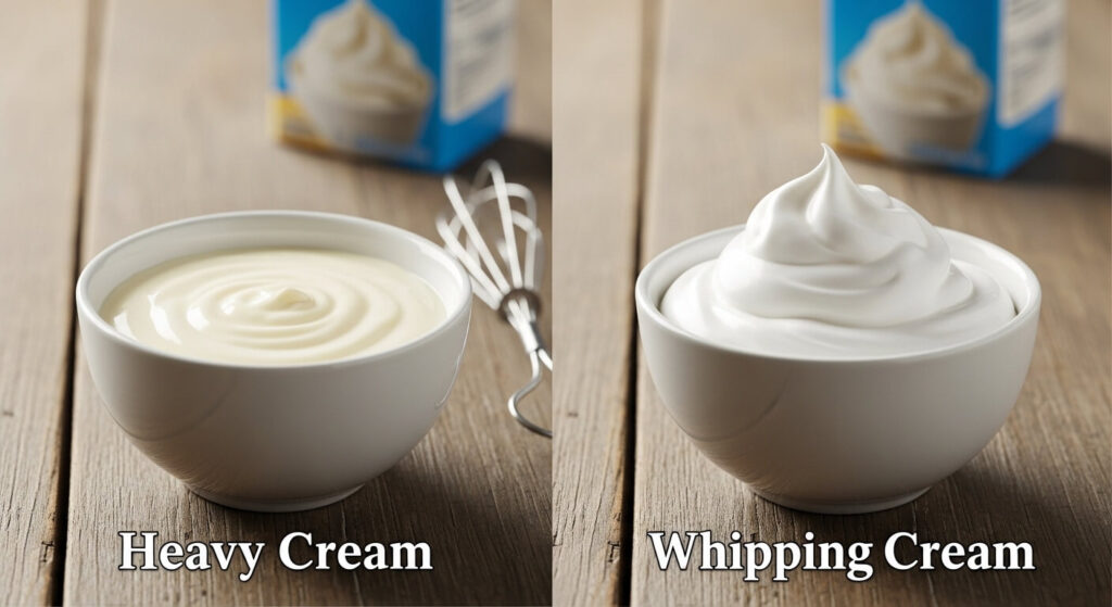 Heavy Cream vs. Whipping Cream