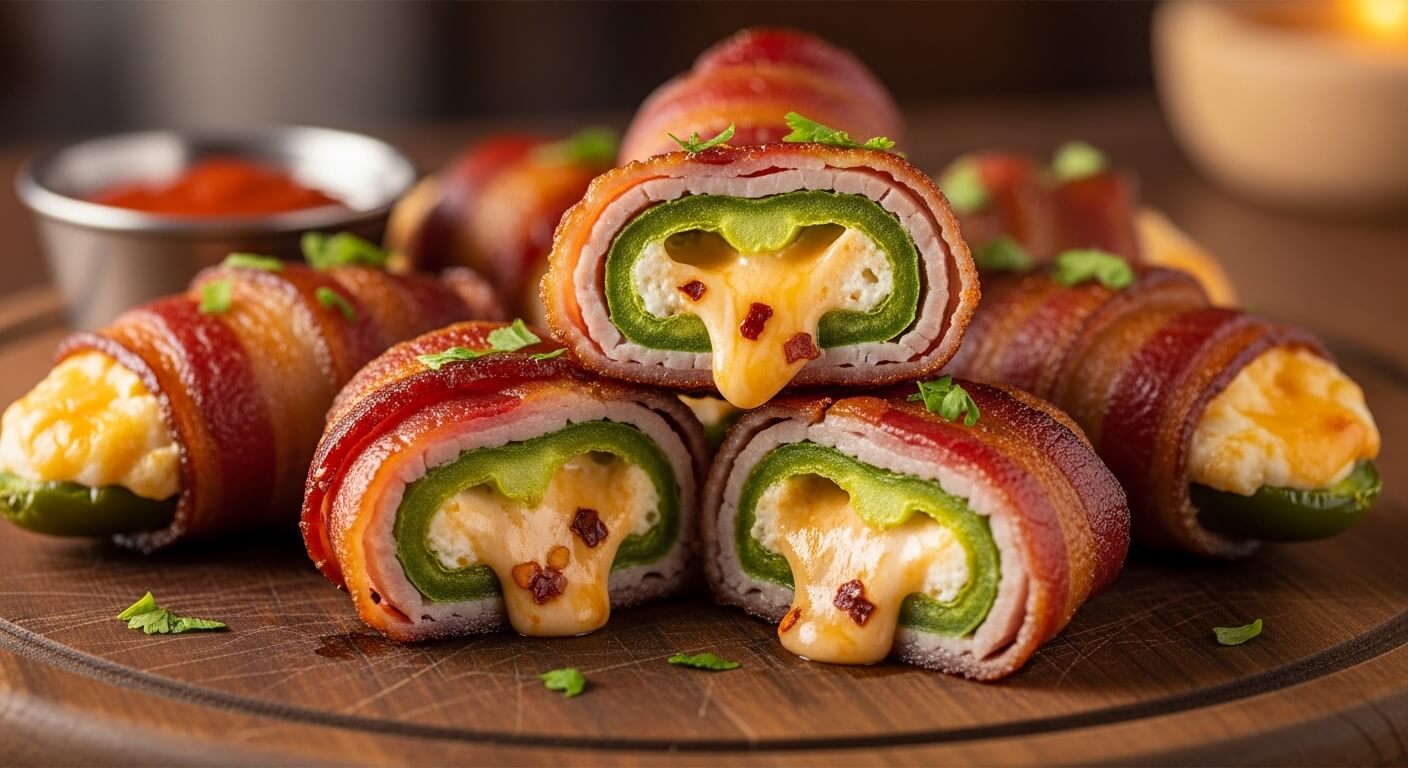 Bacon Wrapped Jalapeño Poppers
